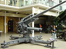 Un FlaK de 88 mm expuesto en el Imperial War Museum de Londres