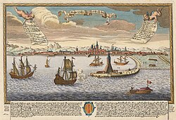 Grabado histórico del puerto