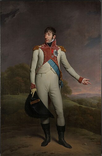Luis Bonaparte retratado como rey de Holanda por Charles Howard Hodges