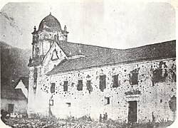 Fotografía histórica de la Iglesia de San Agustín tomada en 1860.