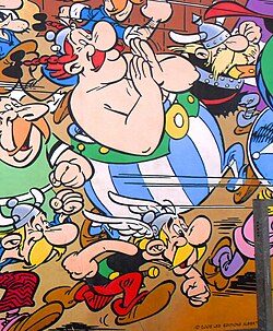 Mural de Astérix el Galo en Bruselas