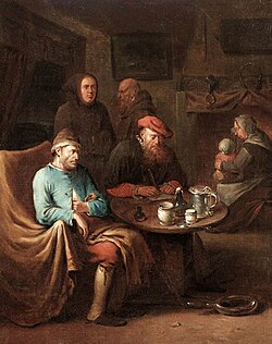 Visita del médico por Egbert van Heemskerck II el Joven