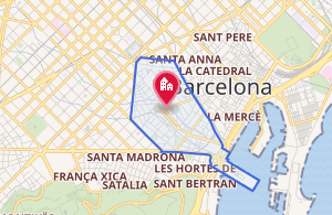 Mapa de ubicación de El Raval