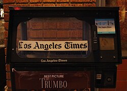 Punto de distribución de Los Angeles Times en Santa Ana, California