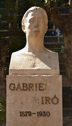 Busto dedicado a Gabriel Miró en Alicante