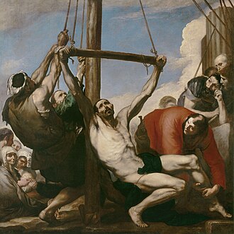 Pintura clásica que representa un martirio o suplicio físico.