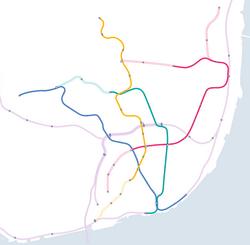 Plano o esquema de la ubicación en el Metro de Lisboa