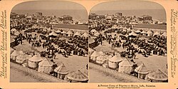 Campamento tradicional de peregrinos