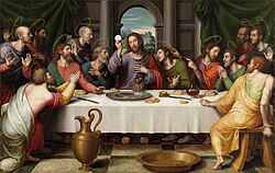 Pintura al óleo La Última Cena, creada por Juan de Juanes alrededor de 1562 y conservada en el Museo del Prado.