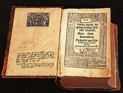 Portada y páginas interiores de la histórica edición completa de la Biblia de Lutero impresa en 1534.