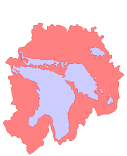 Mapa histórico de la cuenca del Lago Hurón.