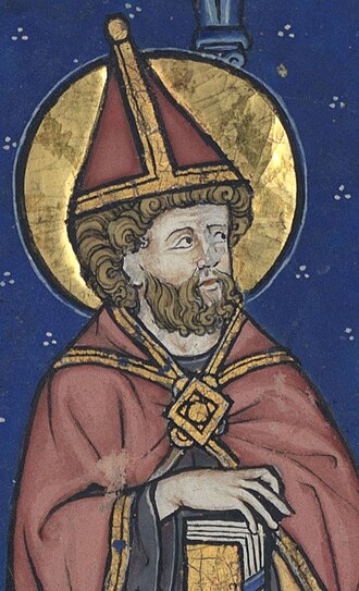 Representación de Silvestre I como obispo de Roma