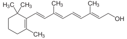Representación química del retinol