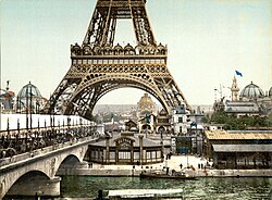 El puente durante la Exposición Universal de 1889