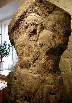 Relieve escultórico de una mujer romano-britana