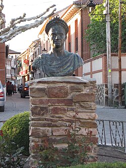 Busto de Teodosio I en la localidad segoviana de Coca