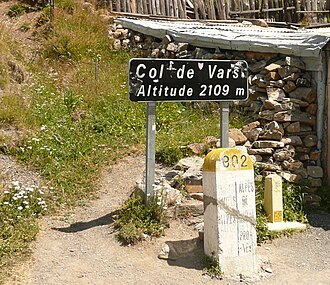 Vista panorámica del Col de Vars en los Alpes