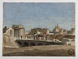 Demolición de la Ciudadela en 1869 según dibujo de Francesc Soler i Rovirosa