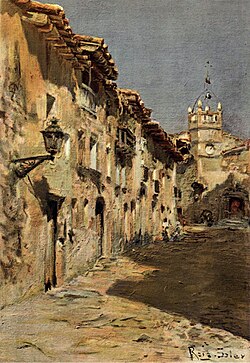 Calle de San Pedro en Moyá, c. 1904