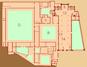 Esquema de planta de la basílica