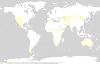 Zonas de clima semiárido favorables para el matorral xerófilo.