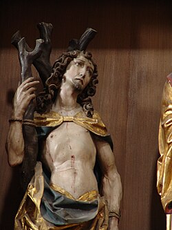 Detalle de San Sebastián por Tilman Riemenschneider