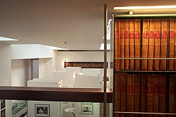 Centro de visitas y archivo en la sala de prensa de The Guardian