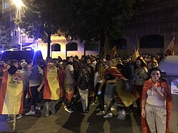 Vigilia de unionistas en Gerona