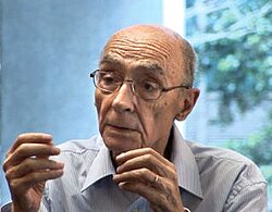Fotografía de José Saramago en el año 2008