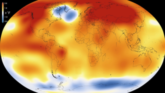 Mapa de anomalías de temperatura global