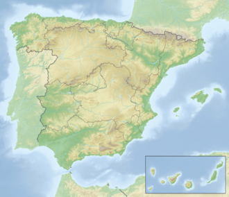 Mapa de localización de la Meseta Central en España