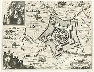 Representación cartográfica y visual relacionada con el Sitio de Oldenzaal de 1626