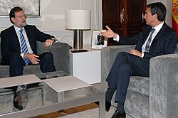 José Luis Rodríguez Zapatero y Mariano Rajoy, dirigentes de los partidos mayoritarios en España en 2010.