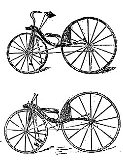 Ilustración de un velocípedo de Thomas McCall de 1869