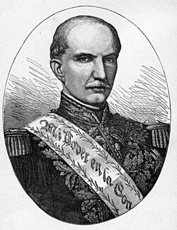 Retrato de Gabriel García Moreno, presidente de Ecuador