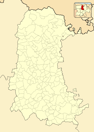 Ubicación de Frómista en la provincia de Palencia