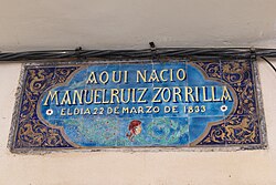 Placa conmemorativa en Burgo de Osma
