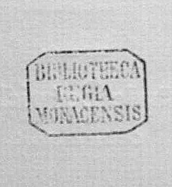 Sello histórico de la Bibliotheca Regia Monacensis