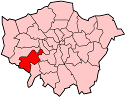 Mapa de localización de Richmond upon Thames en el Gran Londres