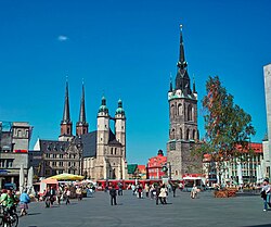 Vista urbana de la ciudad de Halle