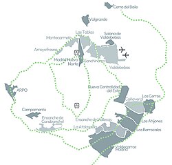 Plano de los desarrollos urbanísticos metropolitanos