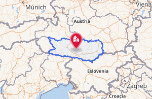 Mapa de la ubicación de Carintia en Austria