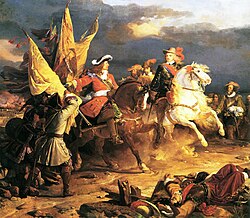 Representación de la batalla de Villaviciosa de 1710