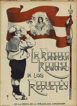 Entrega de la Bandera Regional a los Requetés el día de la Inmaculada Concepción de 1911
