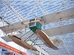 Reproducción del primer avión de Boeing, el Boeing 1, en el Museo del Vuelo de Seattle
