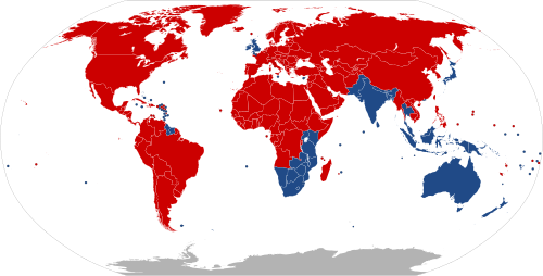 Mapa de colores indicando sentidos de circulación