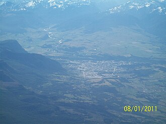 Vista general del entorno geográfico e hídrico de la zona de Aysén.