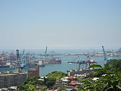 Vista actual del puerto de Keelung, emplazamiento histórico de la colonia de Santísima Trinidad fundada por los españoles.