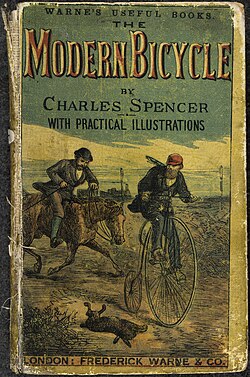 Portada del libro The Modern Bicycle publicado en Londres en 1877