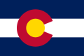 Mapa y escudo del Estado de Colorado